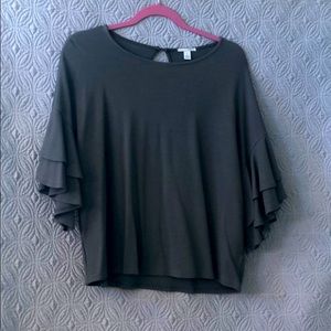 Halogen ruffle sleeve top